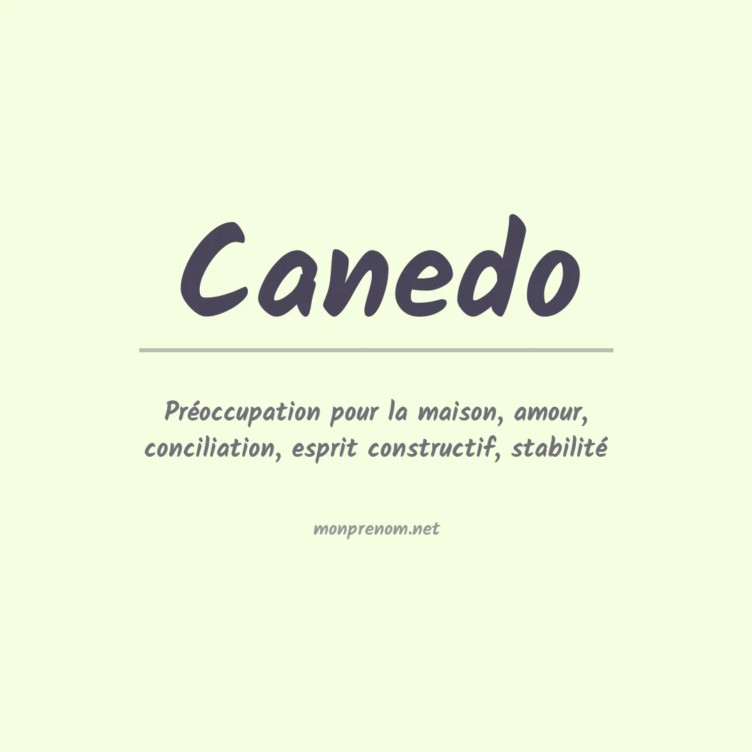 Prénom Canedo