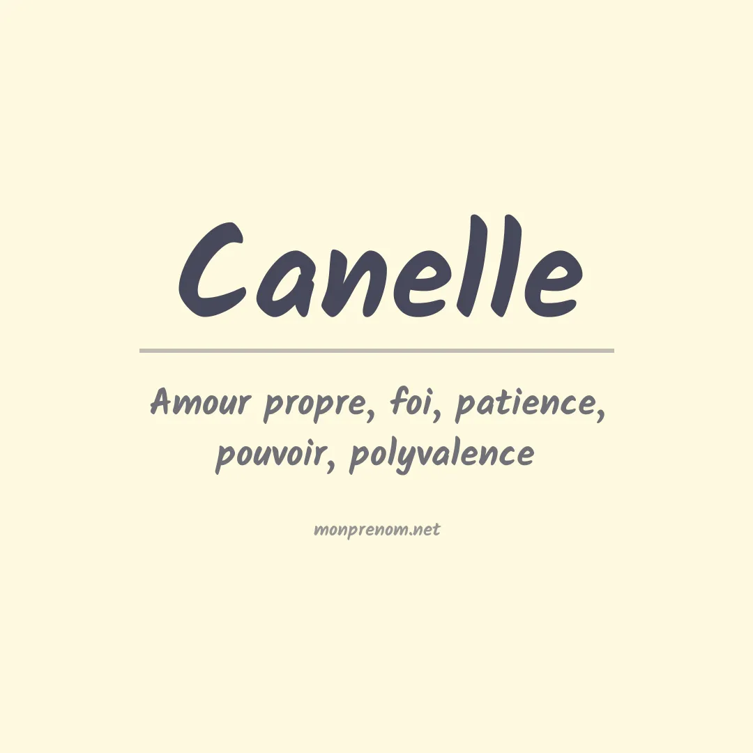 Signification du prénom Canelle