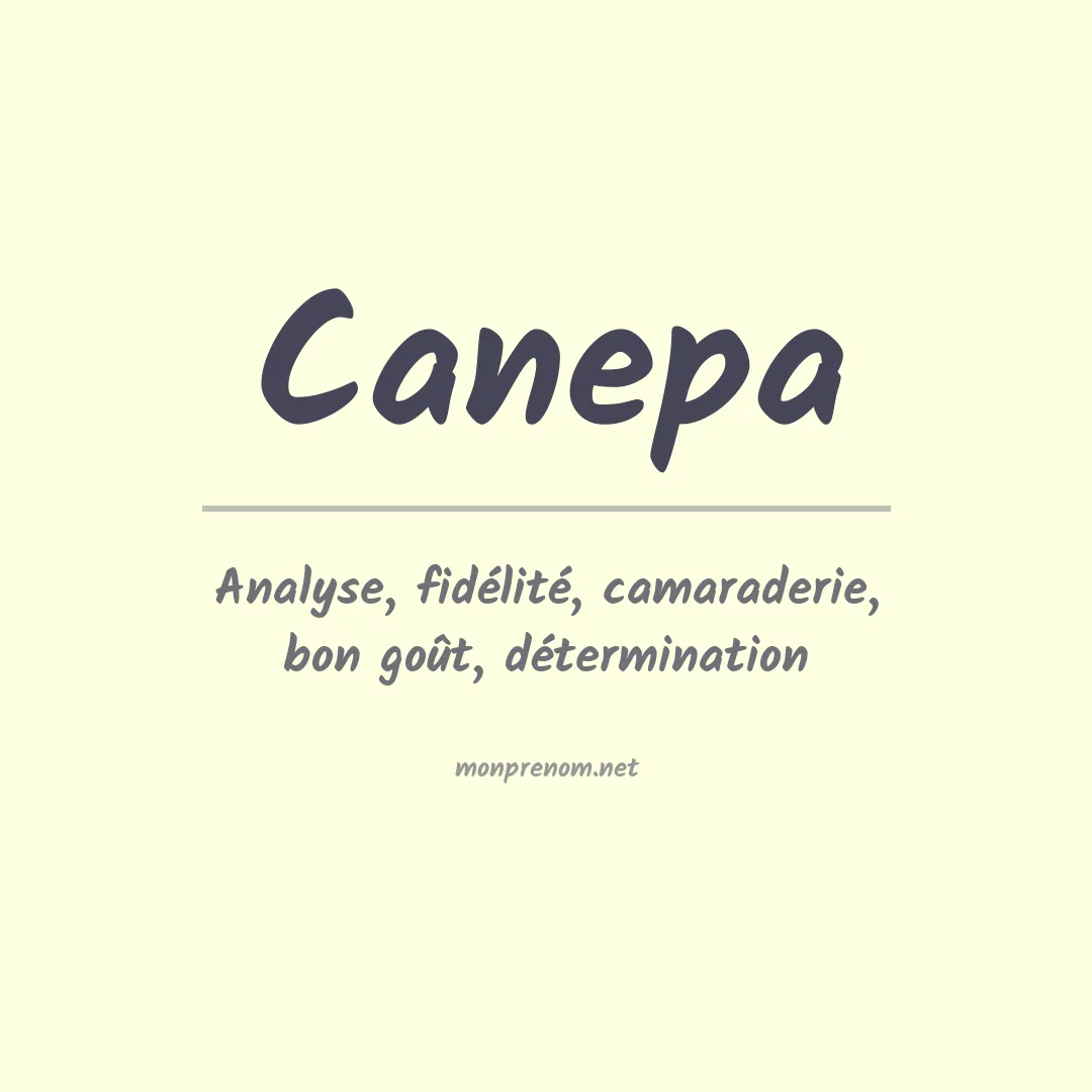 Prénom Canepa