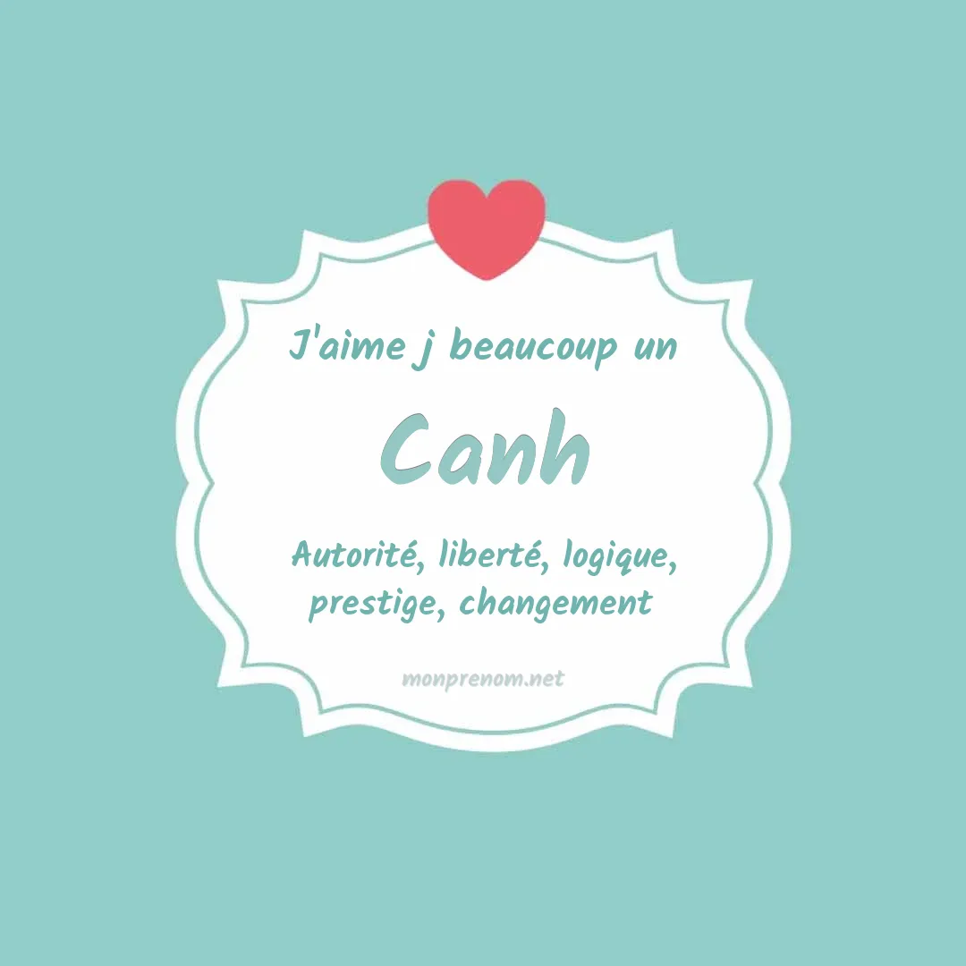 J'aime beaucoup Canh