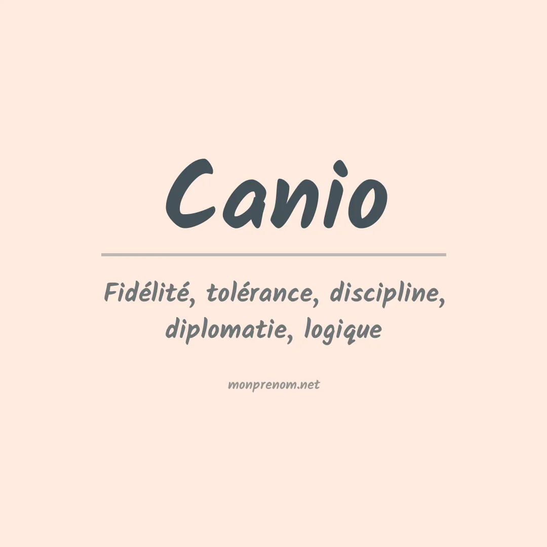 Signification du prénom Canio