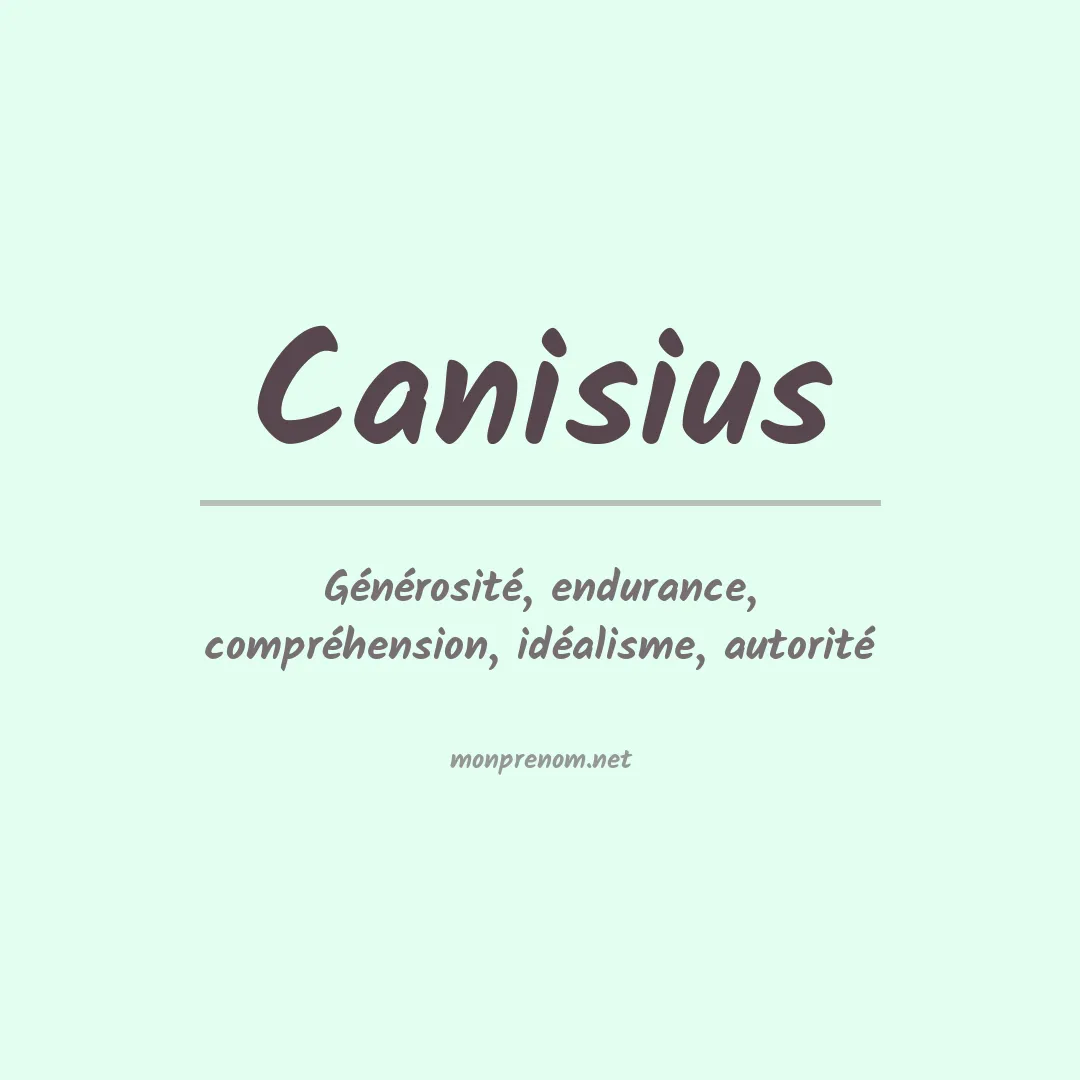 Prénom Canisius