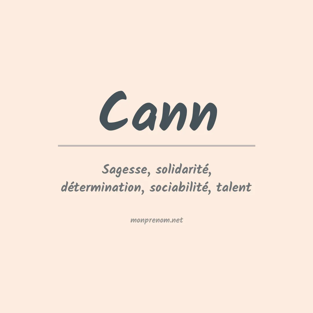 Prénom Cann