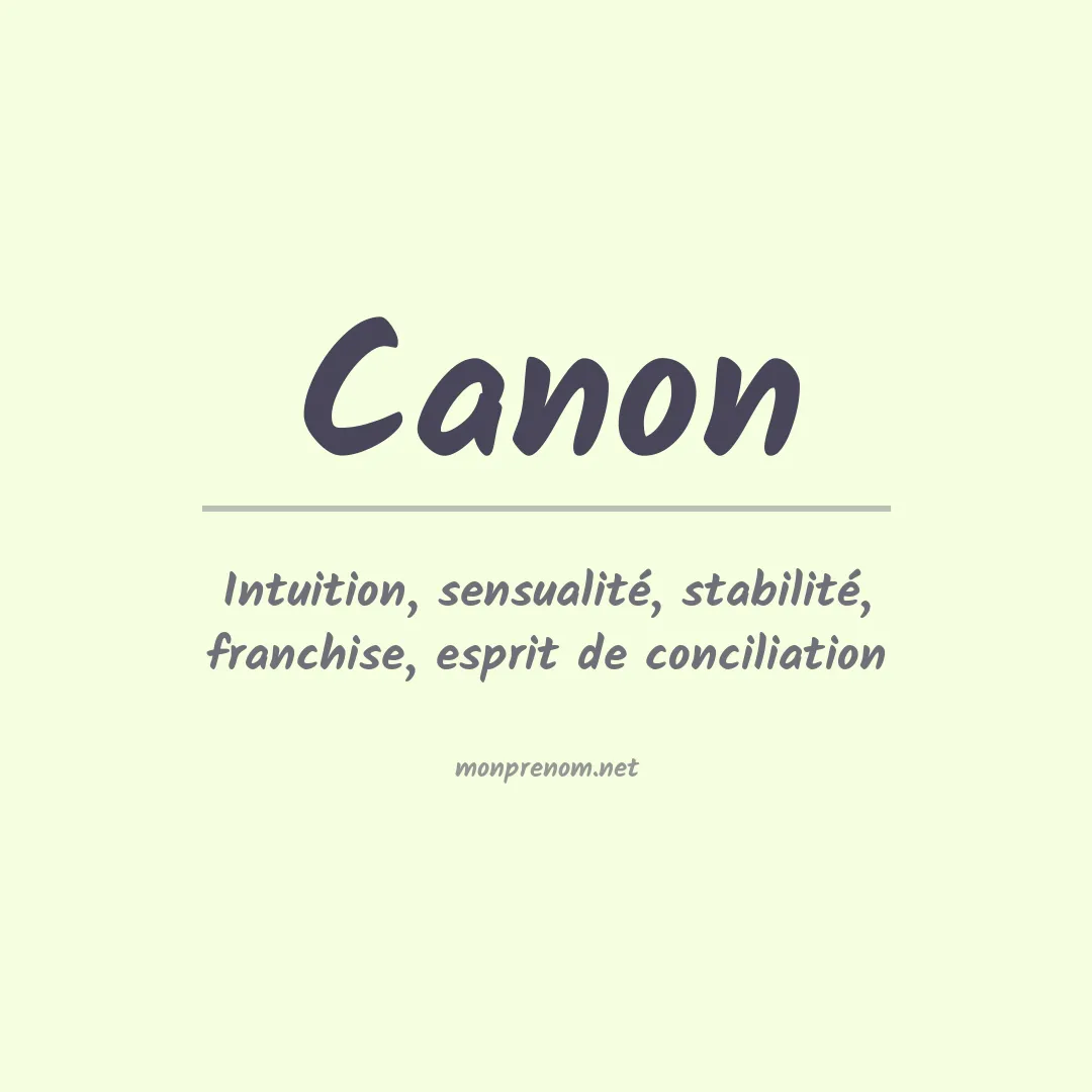 Prénom Canon