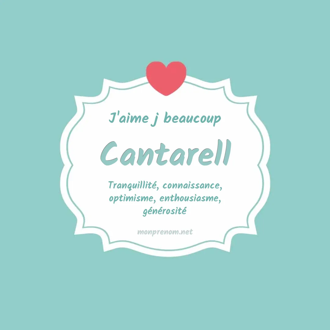 J'aime beaucoup Cantarell