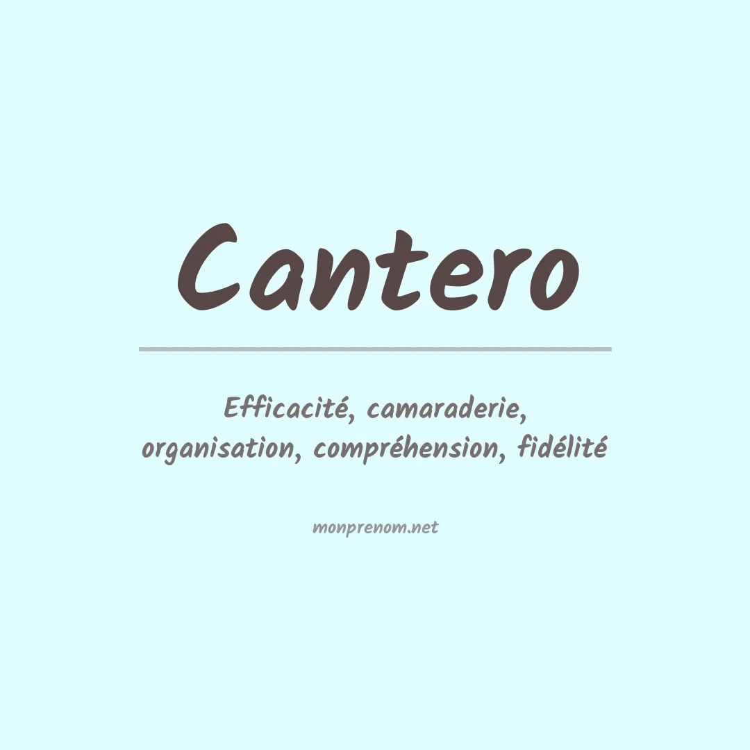 Prénom Cantero