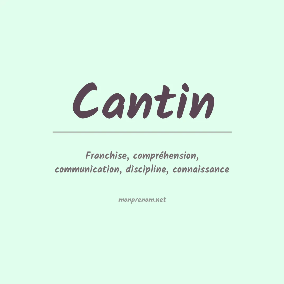 Prénom Cantin