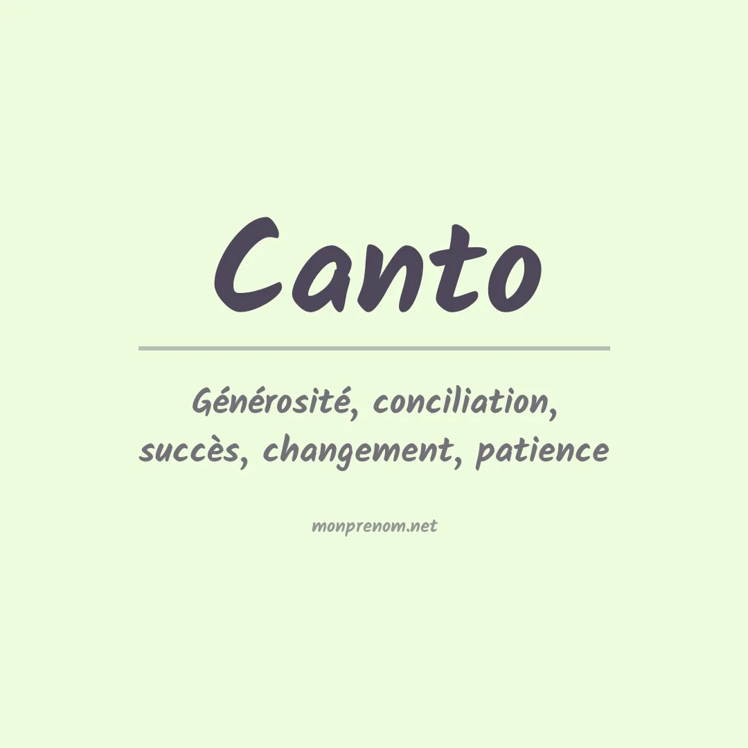 Prénom Canto