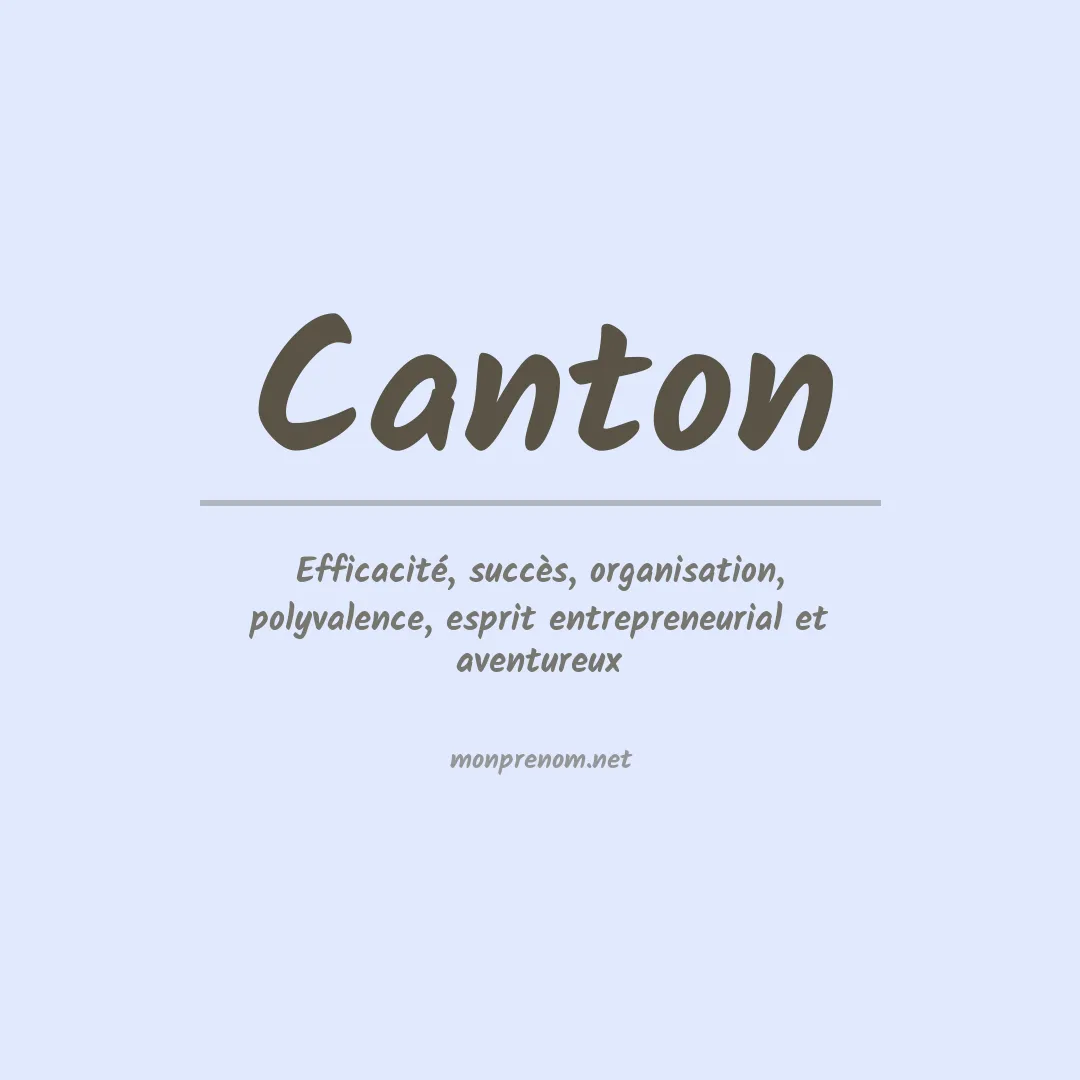 Prénom Canton