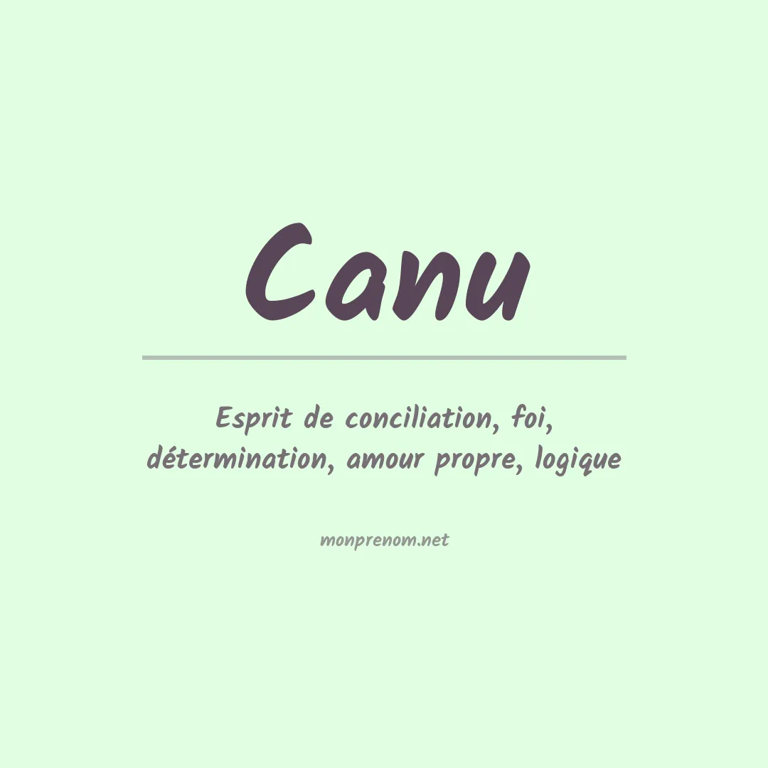 Signification du prénom Canu