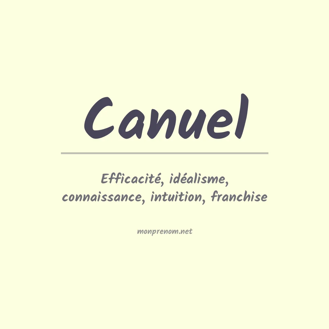 Prénom Canuel