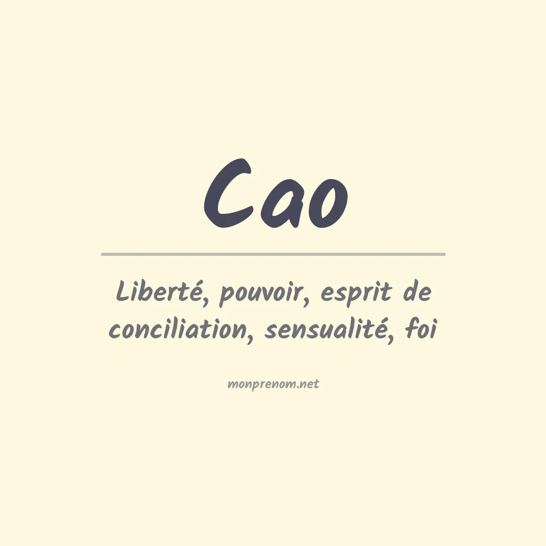 Prénom Cao