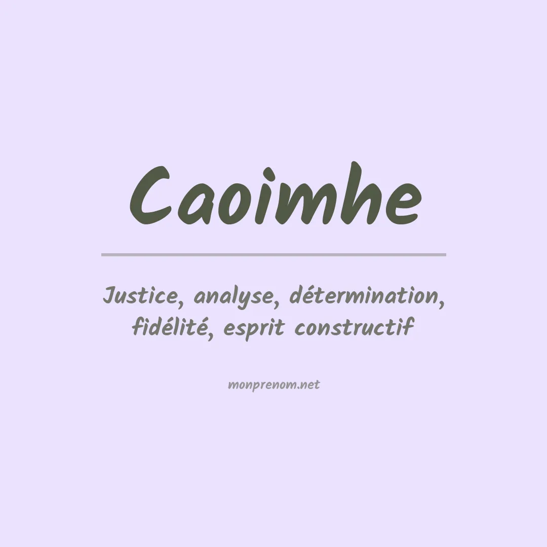 Signification du prénom Caoimhe
