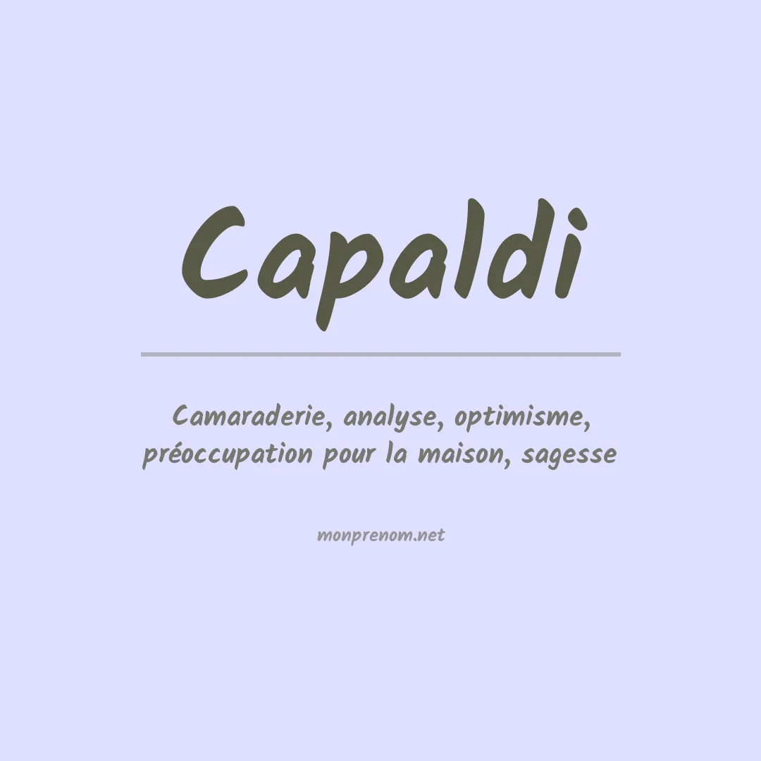 Prénom Capaldi