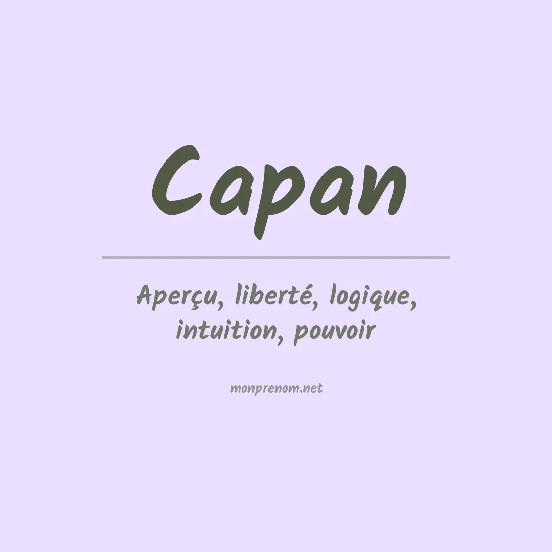 Prénom Capan
