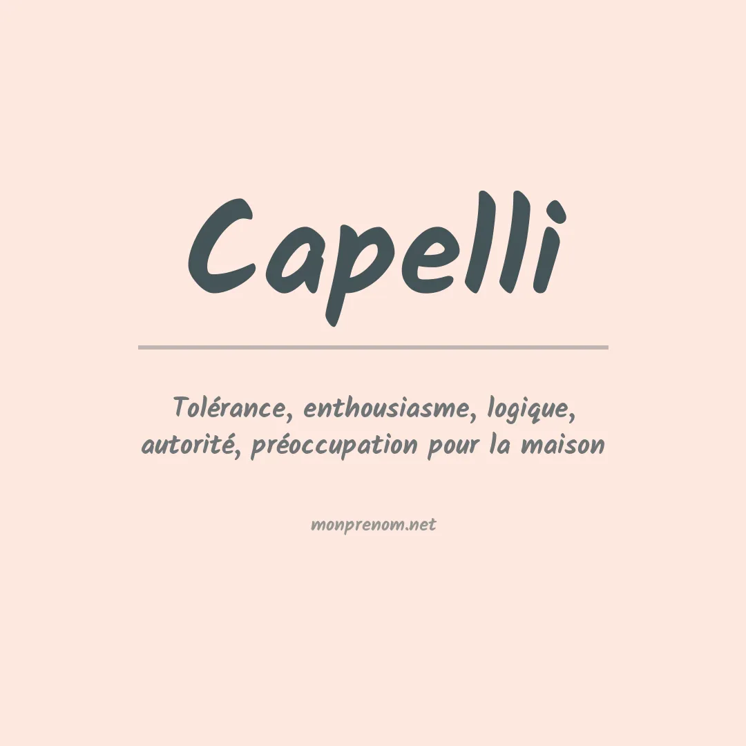 Prénom Capelli