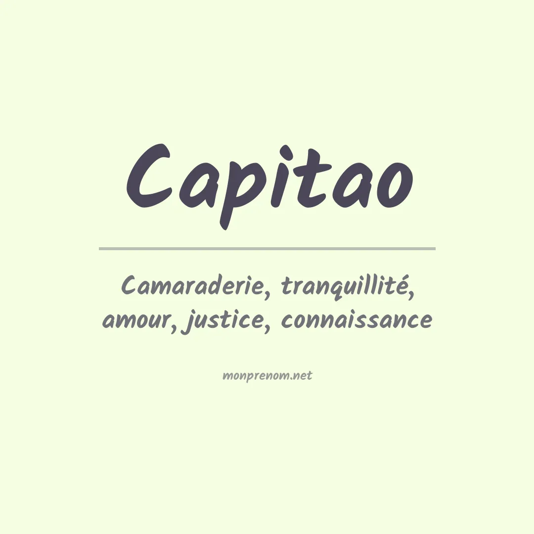 Signification du prénom Capitao