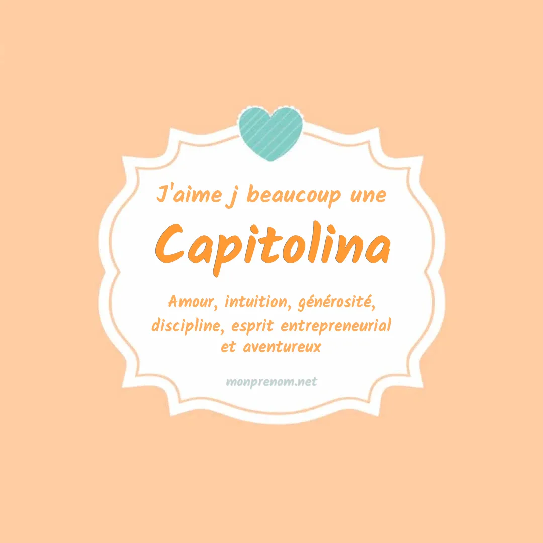 J'aime beaucoup Capitolina