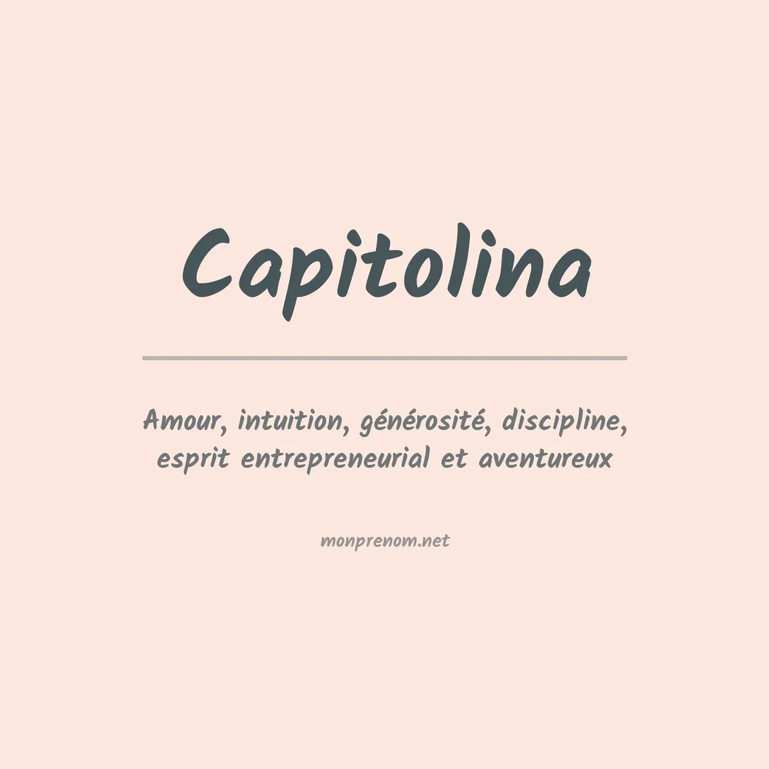 Signification du prénom Capitolina