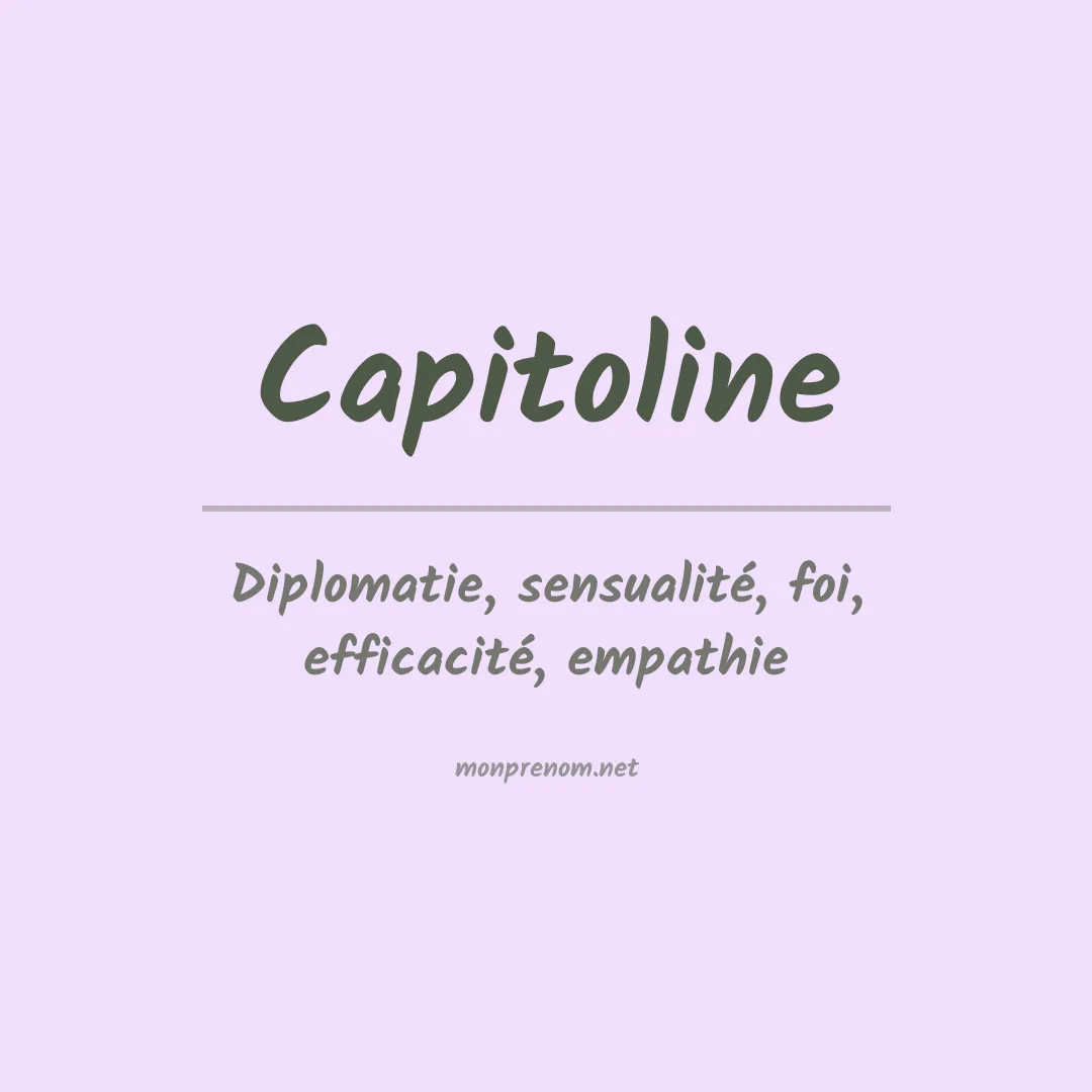 Signification du prénom Capitoline