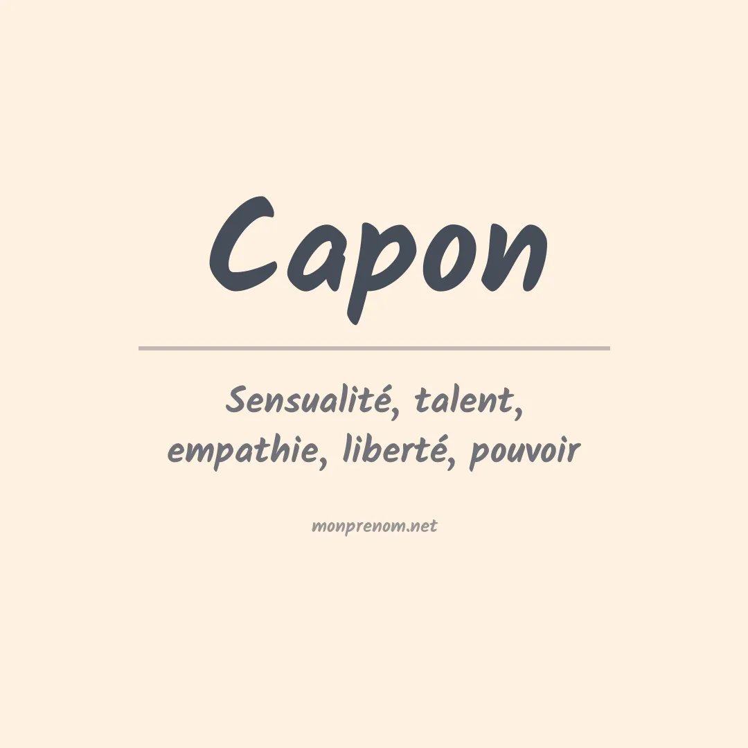 Prénom Capon