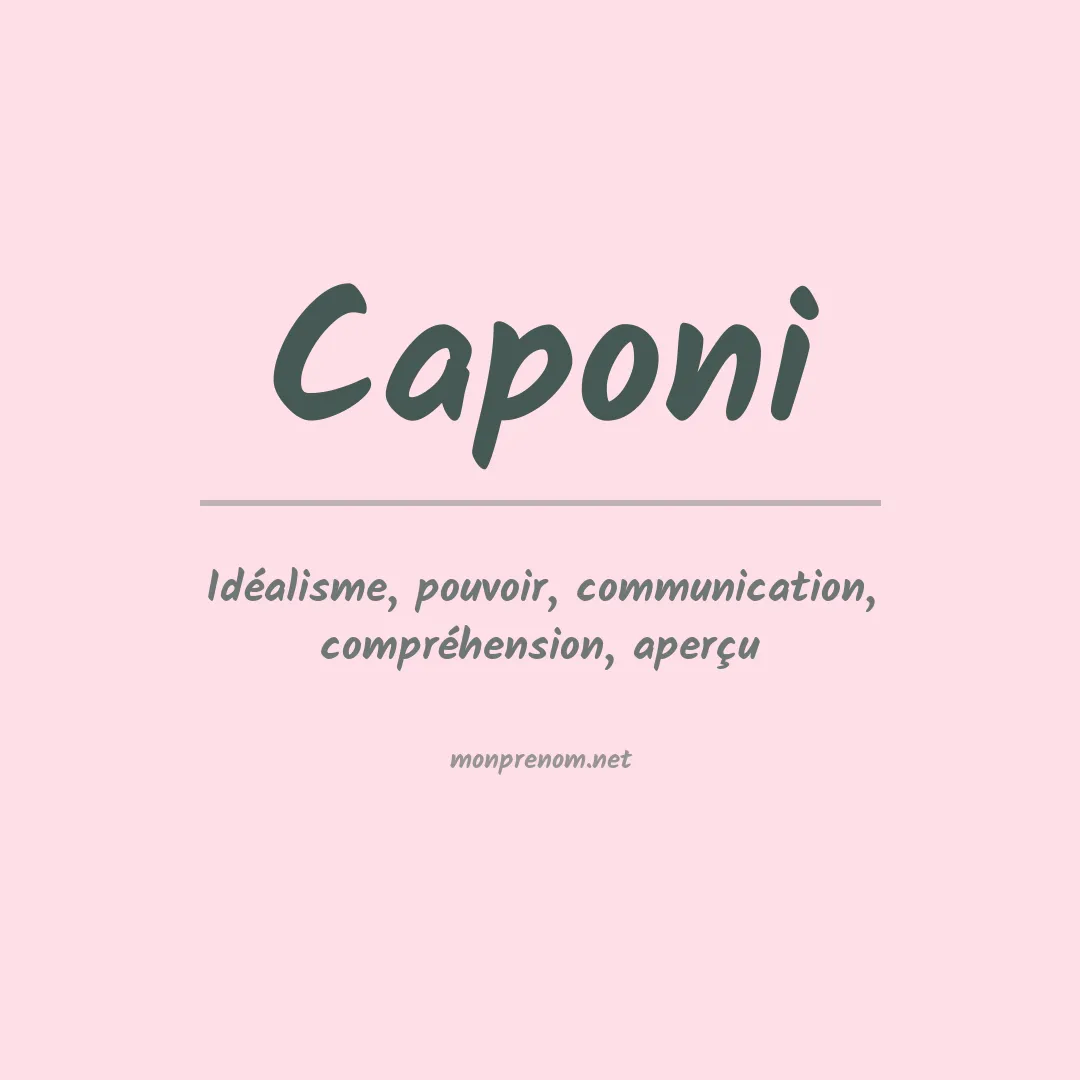 Prénom Caponi