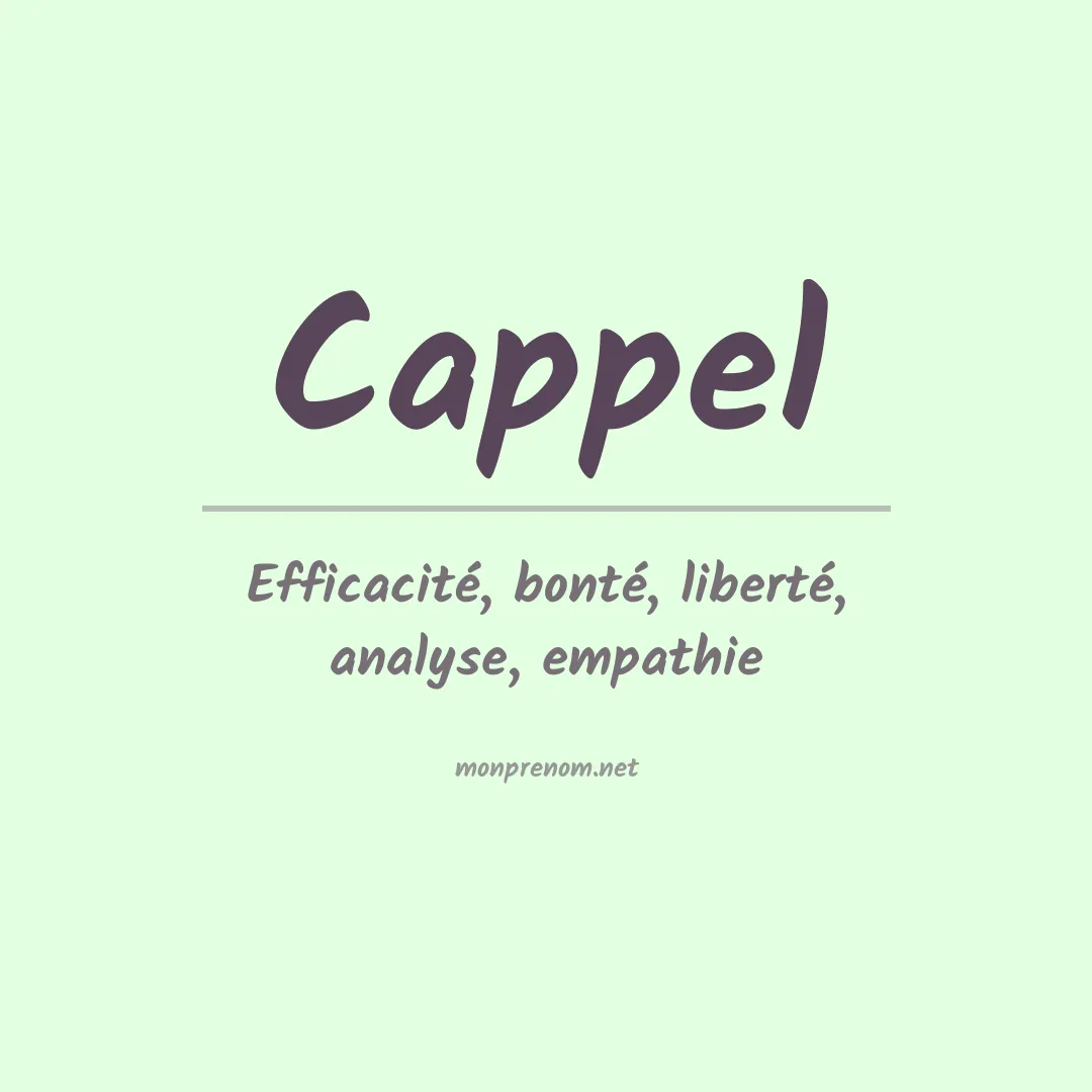 Prénom Cappel