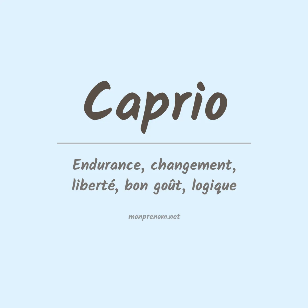 Prénom Caprio