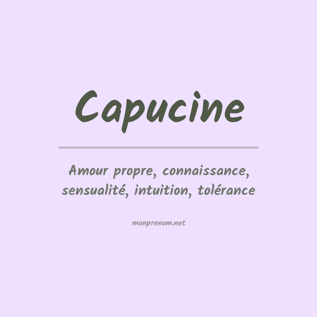 Prénom Capucine