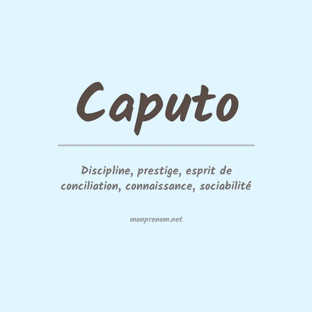 Prénom Caputo