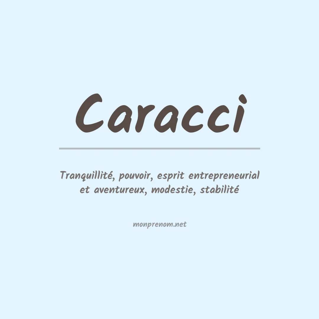 Prénom Caracci