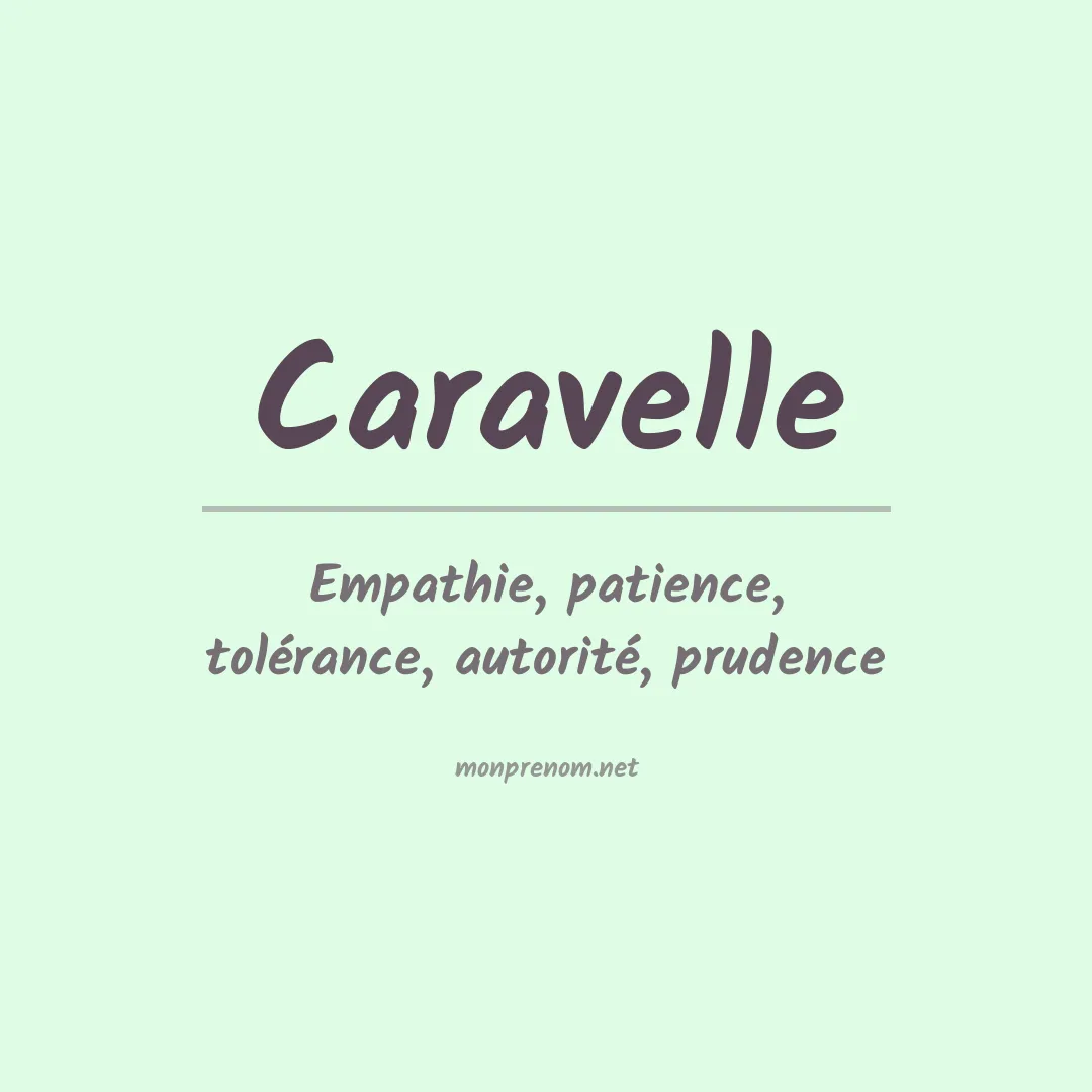 Signification du prénom Caravelle