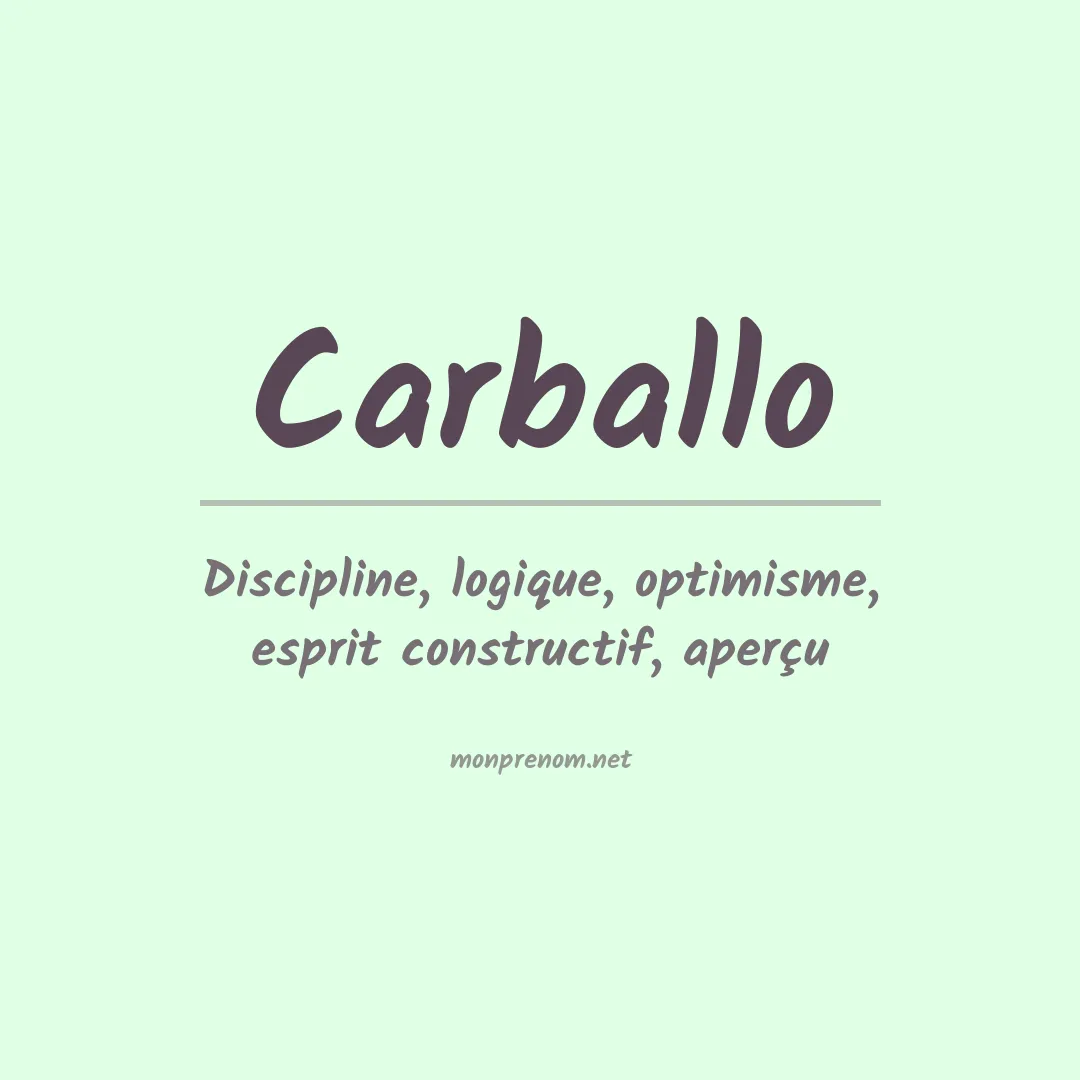 Prénom Carballo