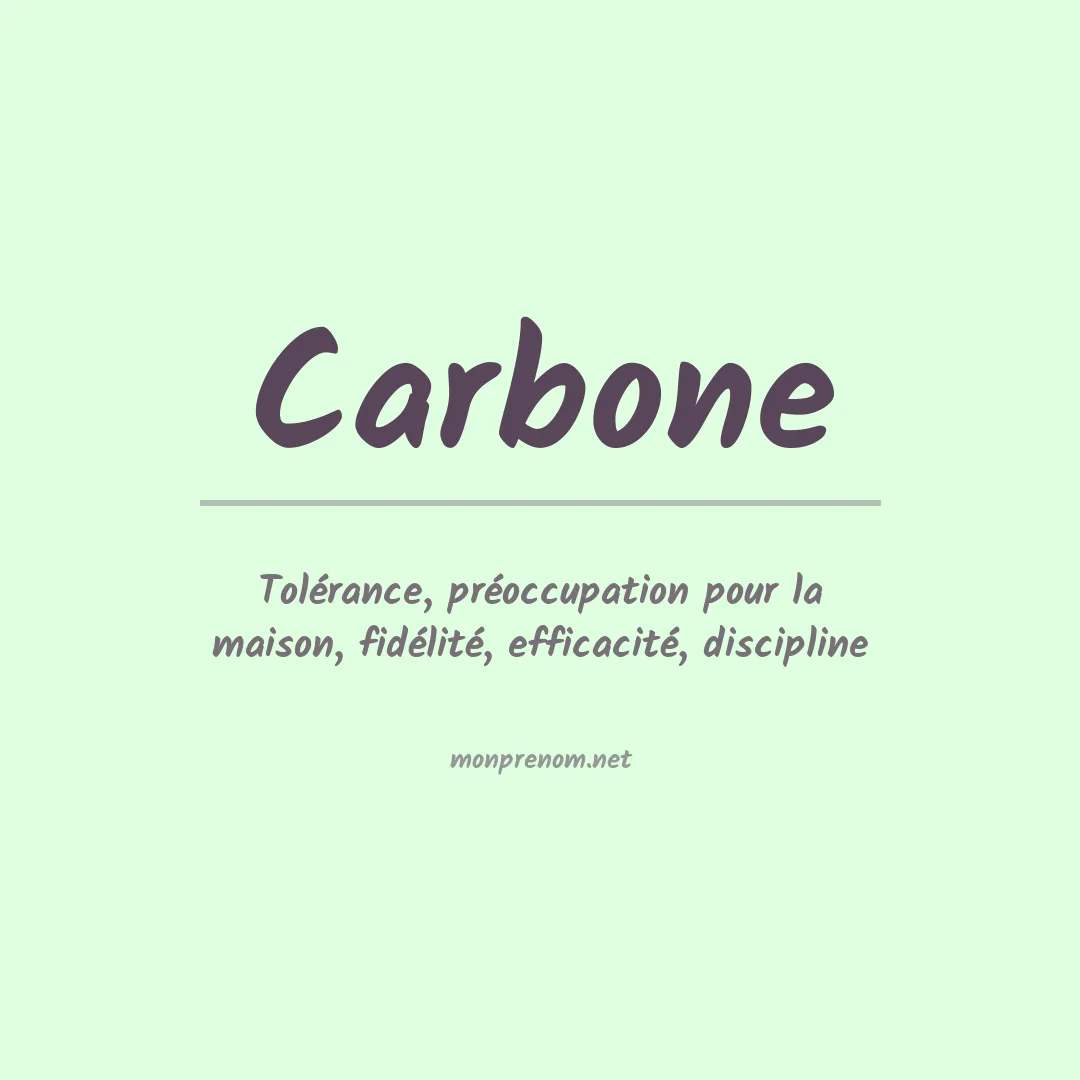 Prénom Carbone