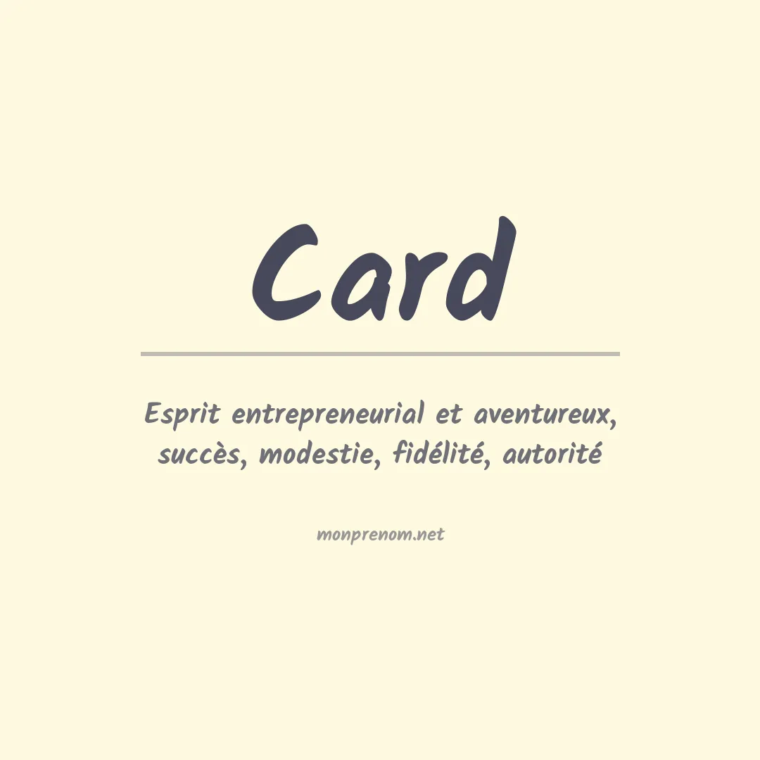 Prénom Card