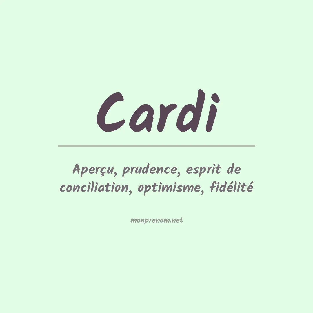 Prénom Cardi