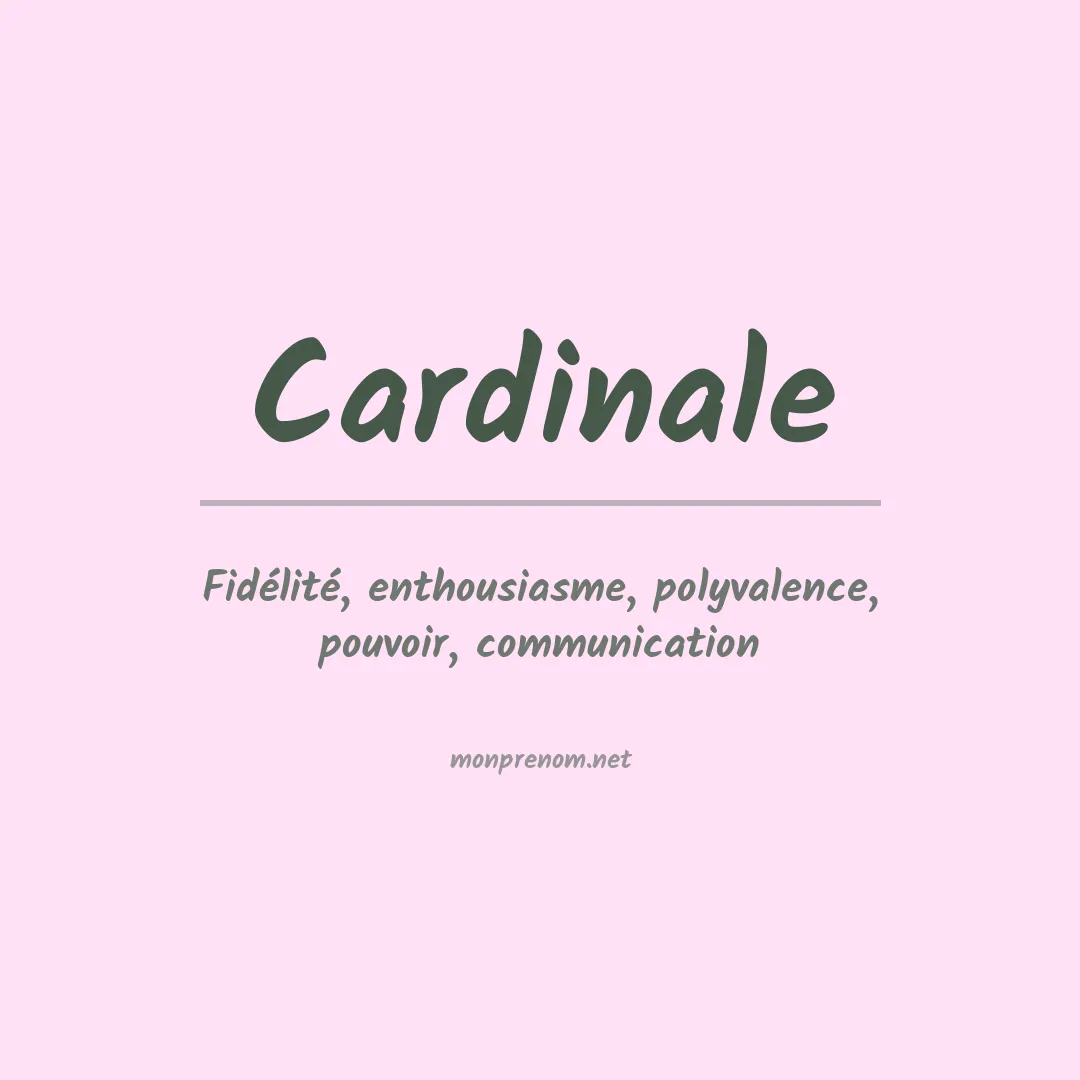 Signification du prénom Cardinale