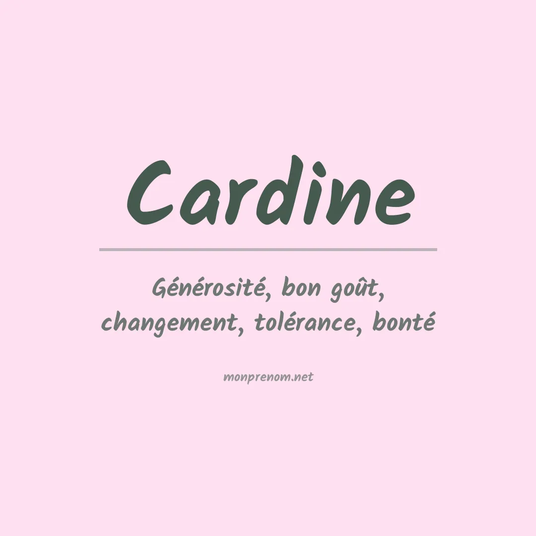 Signification du prénom Cardine