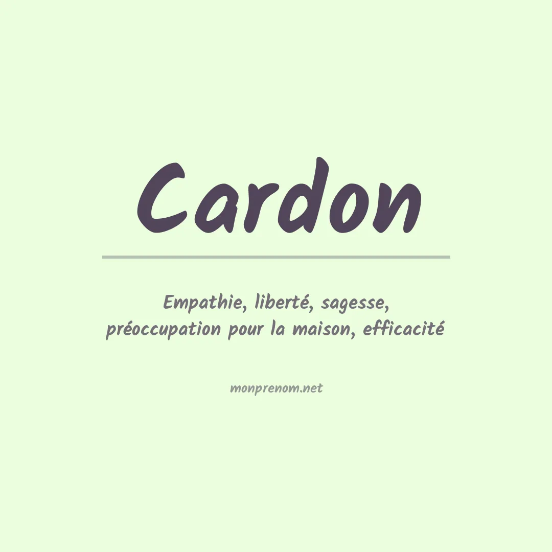 Prénom Cardon