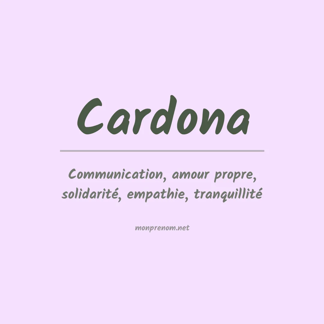 Prénom Cardona