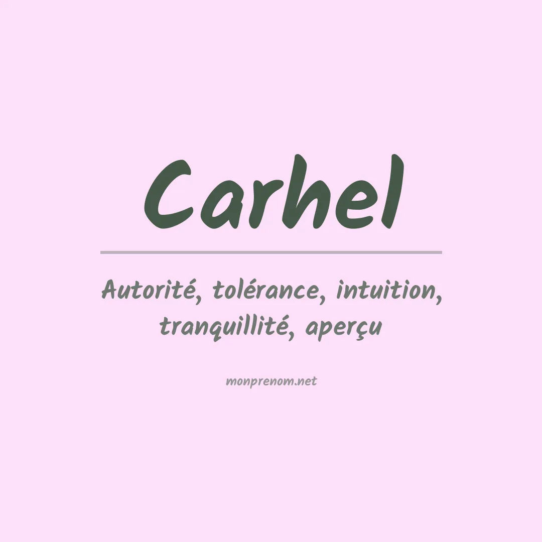Prénom Carhel
