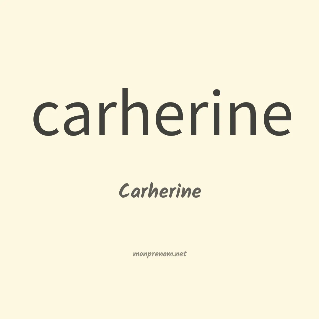 Carherine en chinois