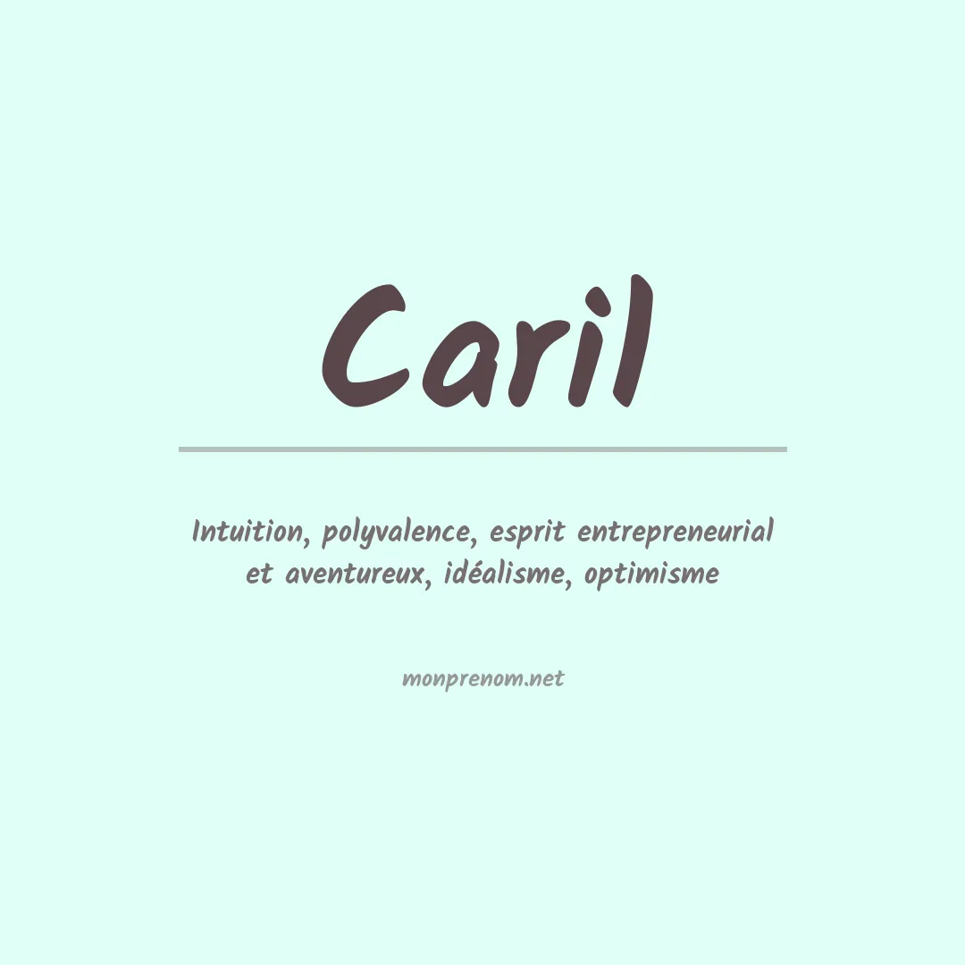 Prénom Caril