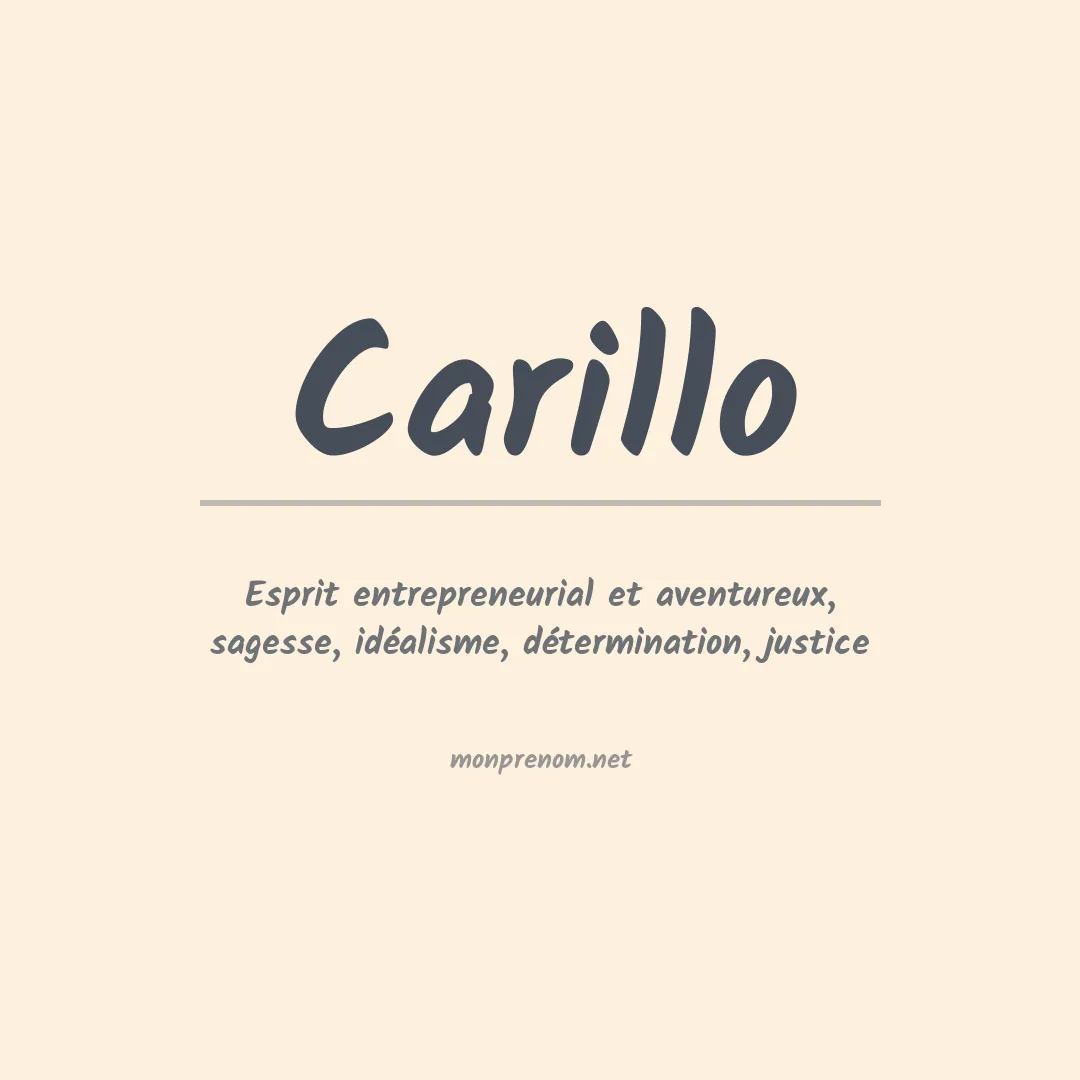 Prénom Carillo