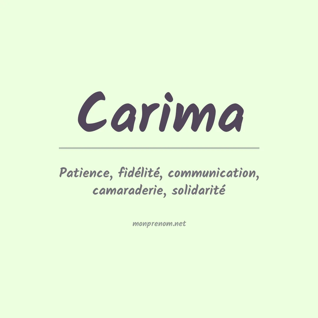 Prénom Carima
