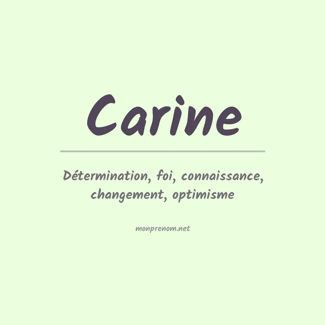 Prénom Carine