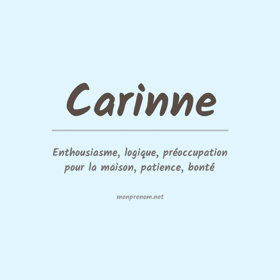 Prénom Carinne