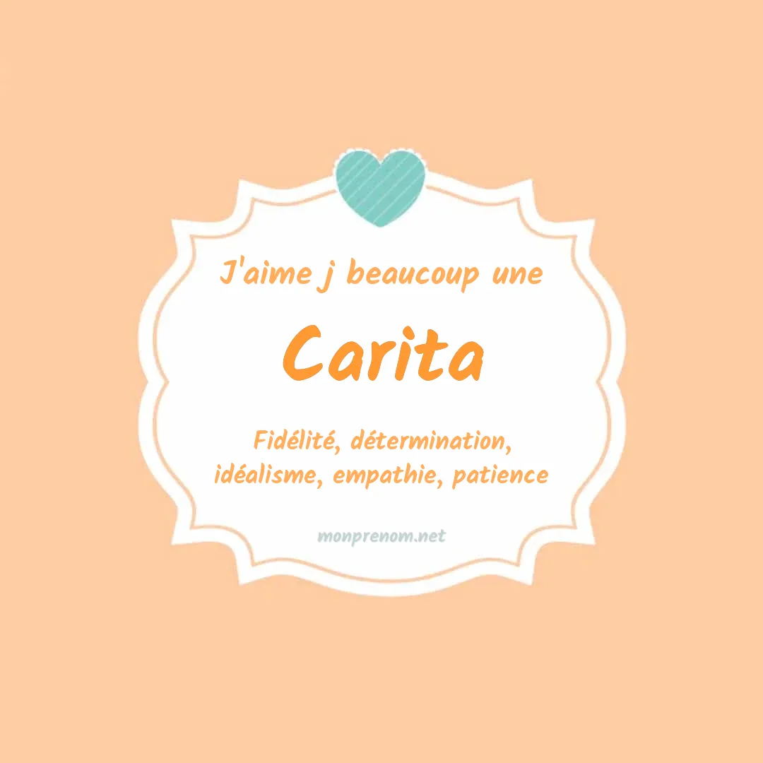 J'aime beaucoup Carita