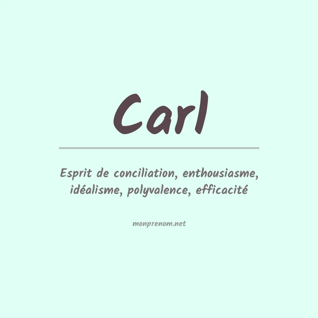 Prénom Carl