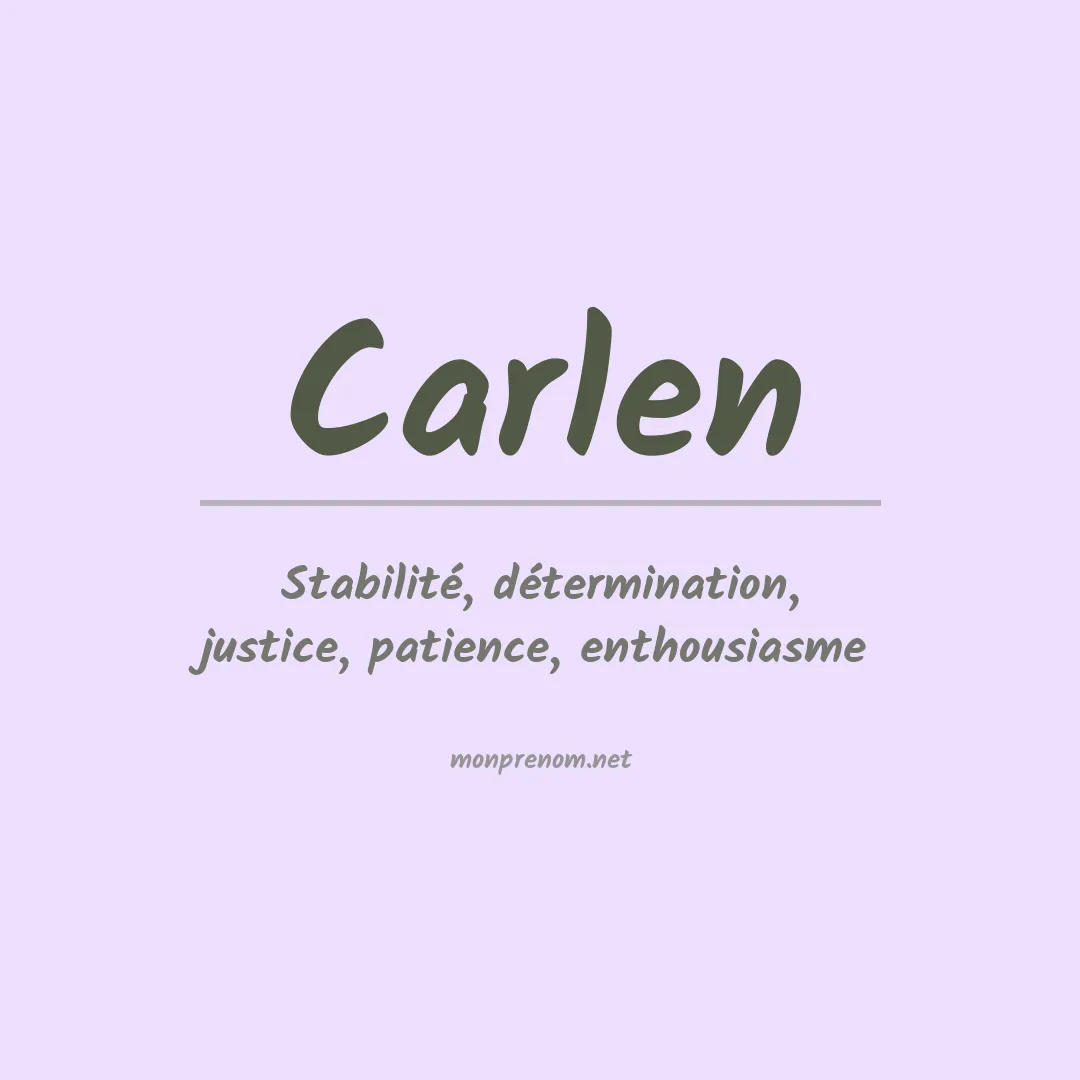 Prénom Carlen